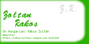 zoltan rakos business card