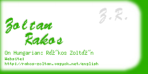 zoltan rakos business card
